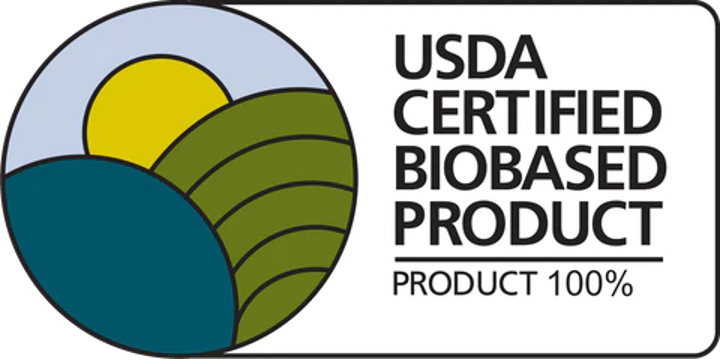 USDA Certified Biobased Product. Product 100%.